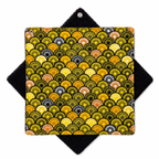 Essuie-tout lavable réutilisable en tissu - Eventail jaune