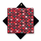 Essuie-tout lavable réutilisable en tissu - Eventail rouge