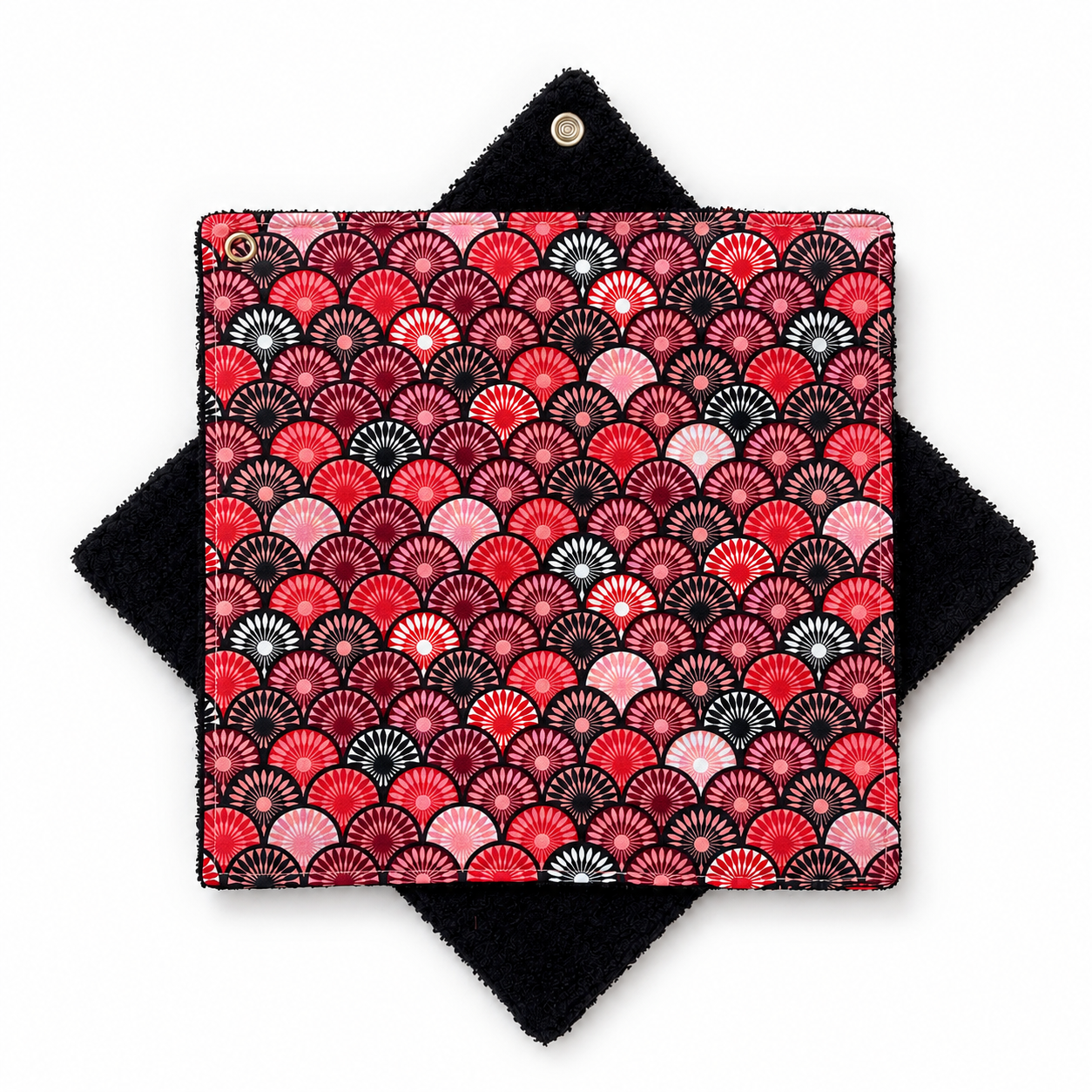 Essuie-tout lavable réutilisable en tissu - Eventail rouge