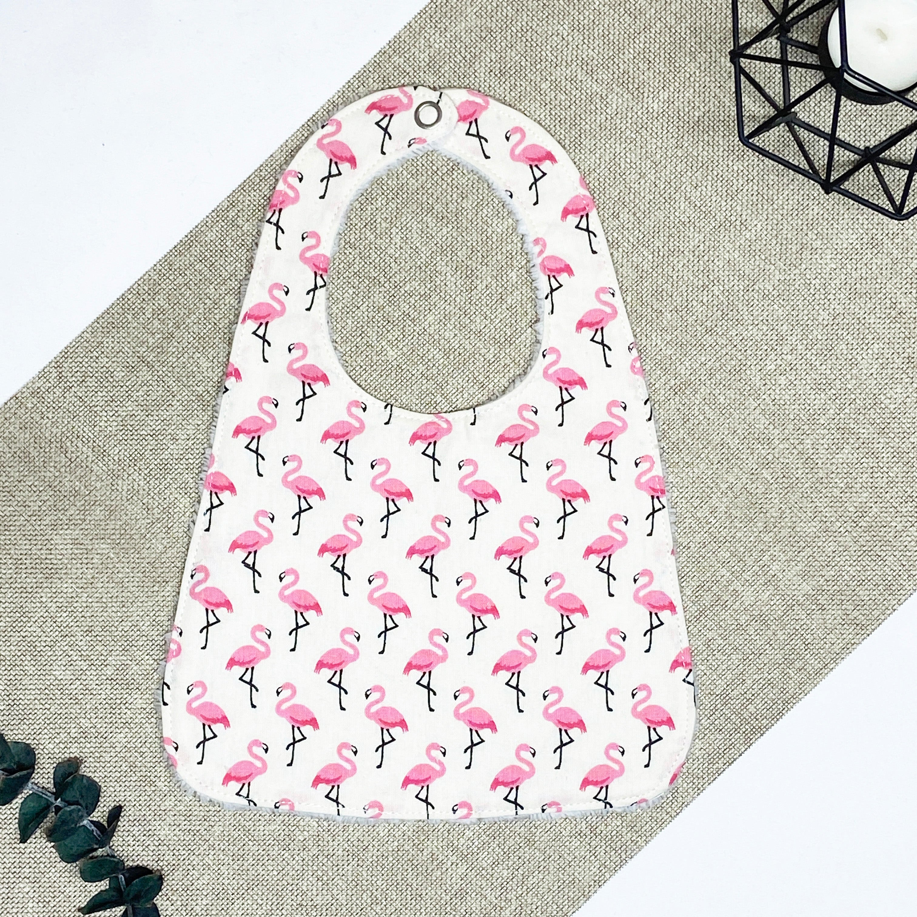 Bavoir - Flamand rose