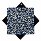 Essuie-tout lavable réutilisable en tissu - Bleu Petite fleur