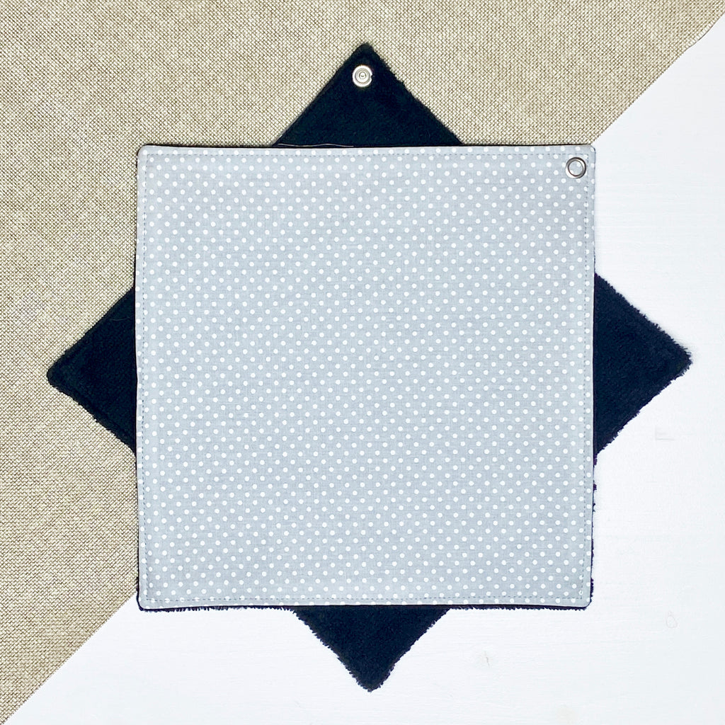 Essuie-tout - Gris clair pois blancs