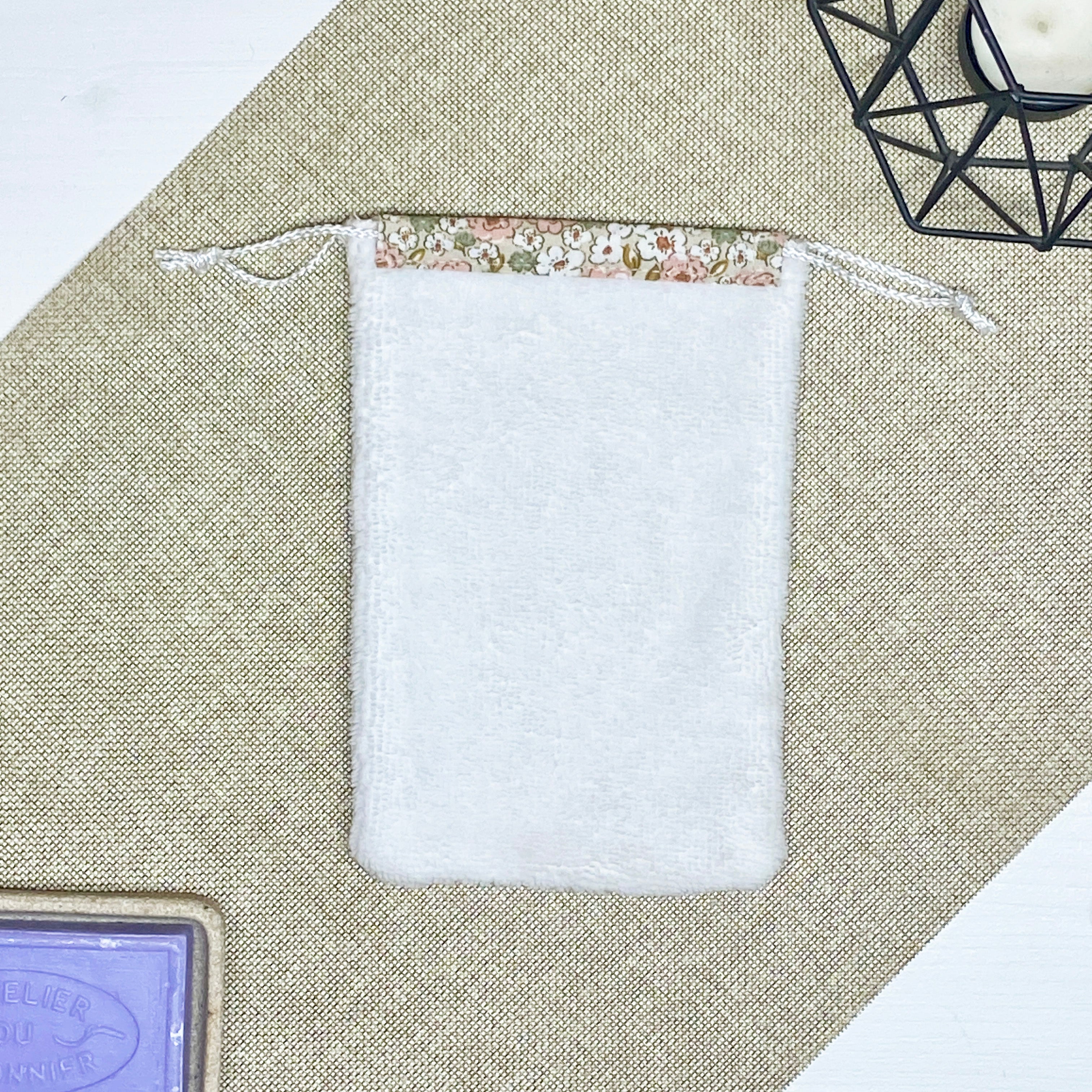 Gant Porte-savon - Fleur rose