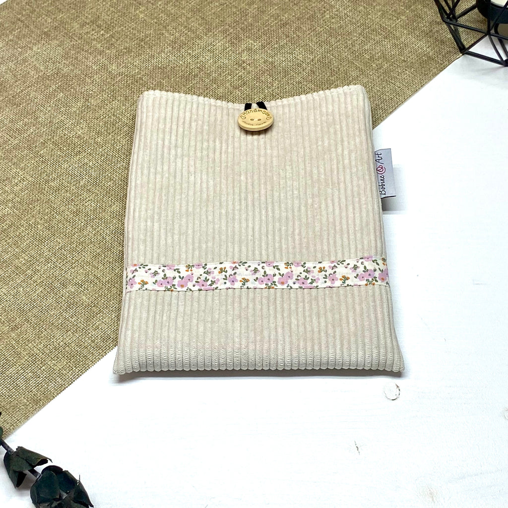 Pochette à livre de poche - Velours blanc