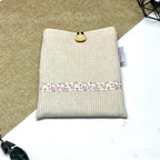 Pochette à livre de poche - Velours blanc