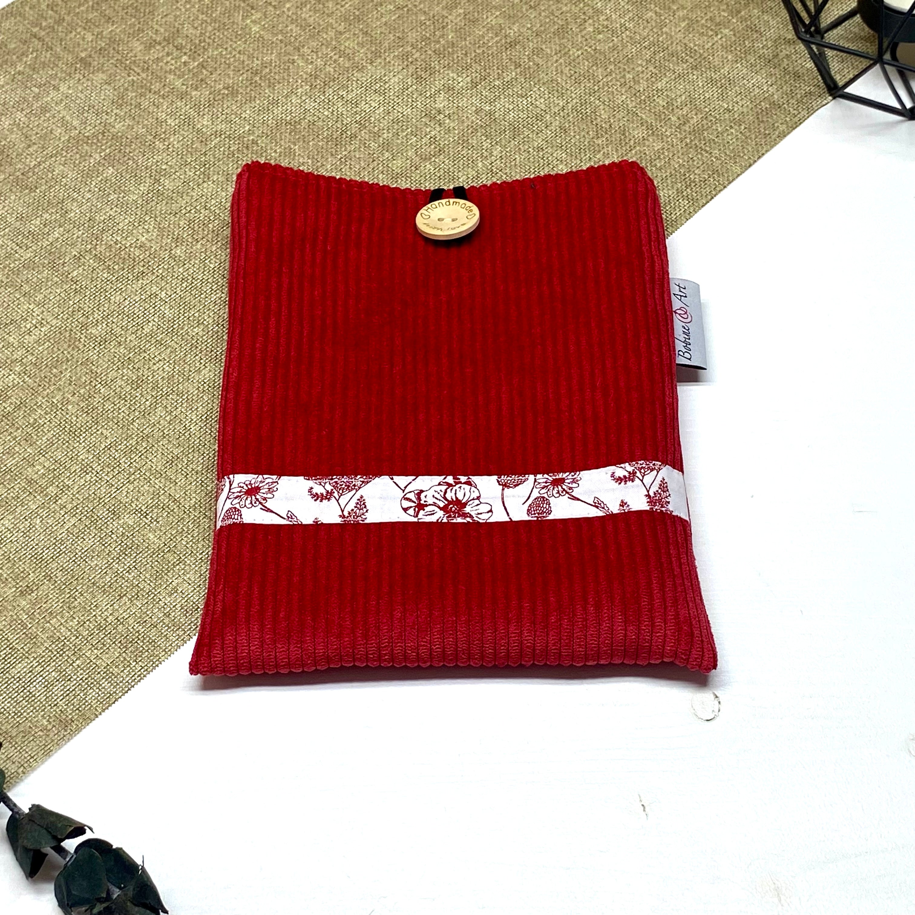 Pochette à livre de poche - Velours rouge