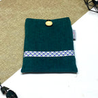 Pochette à livre de poche - Velours vert