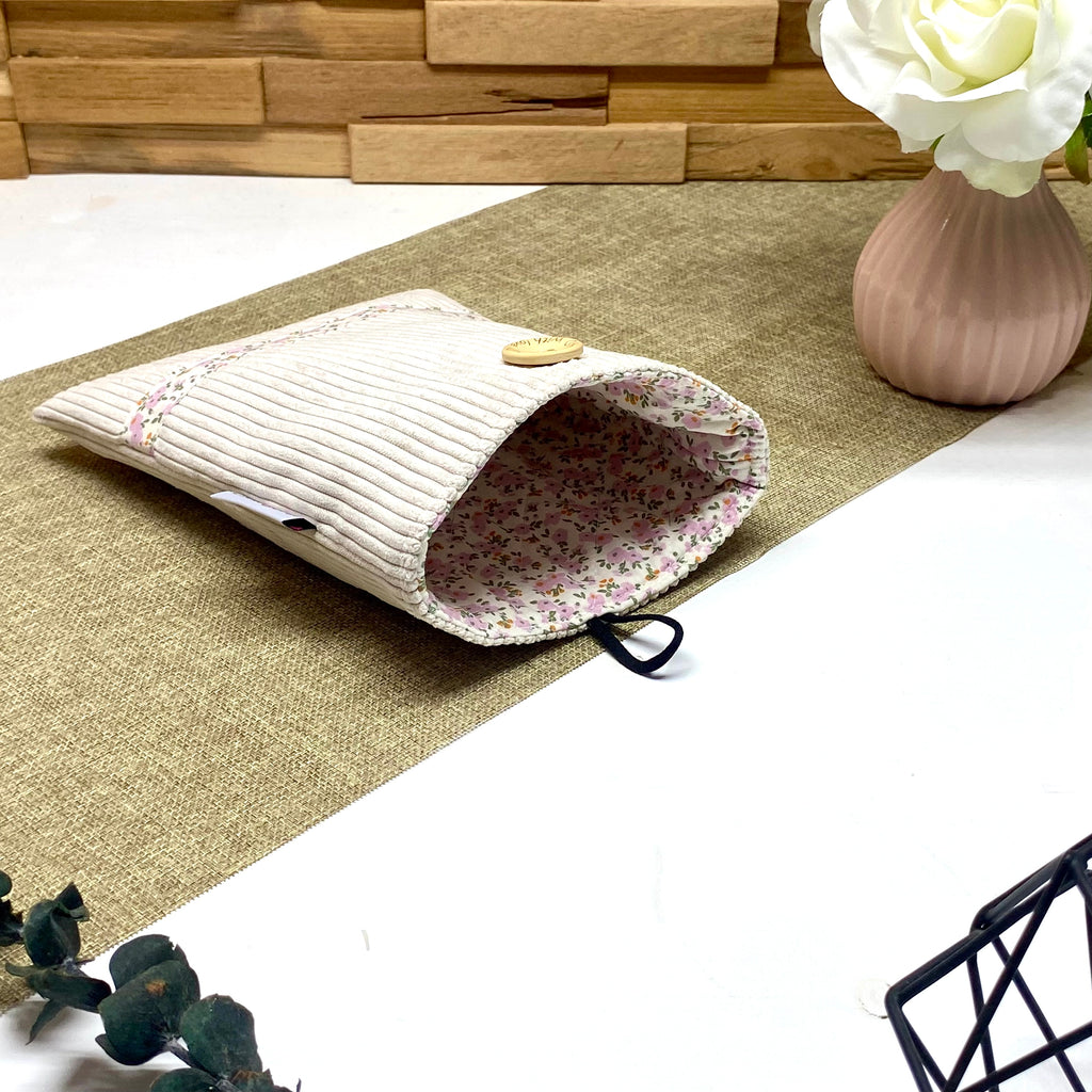 Pochette à livre de poche - Velours blanc