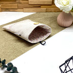 Pochette à livre de poche - Velours blanc