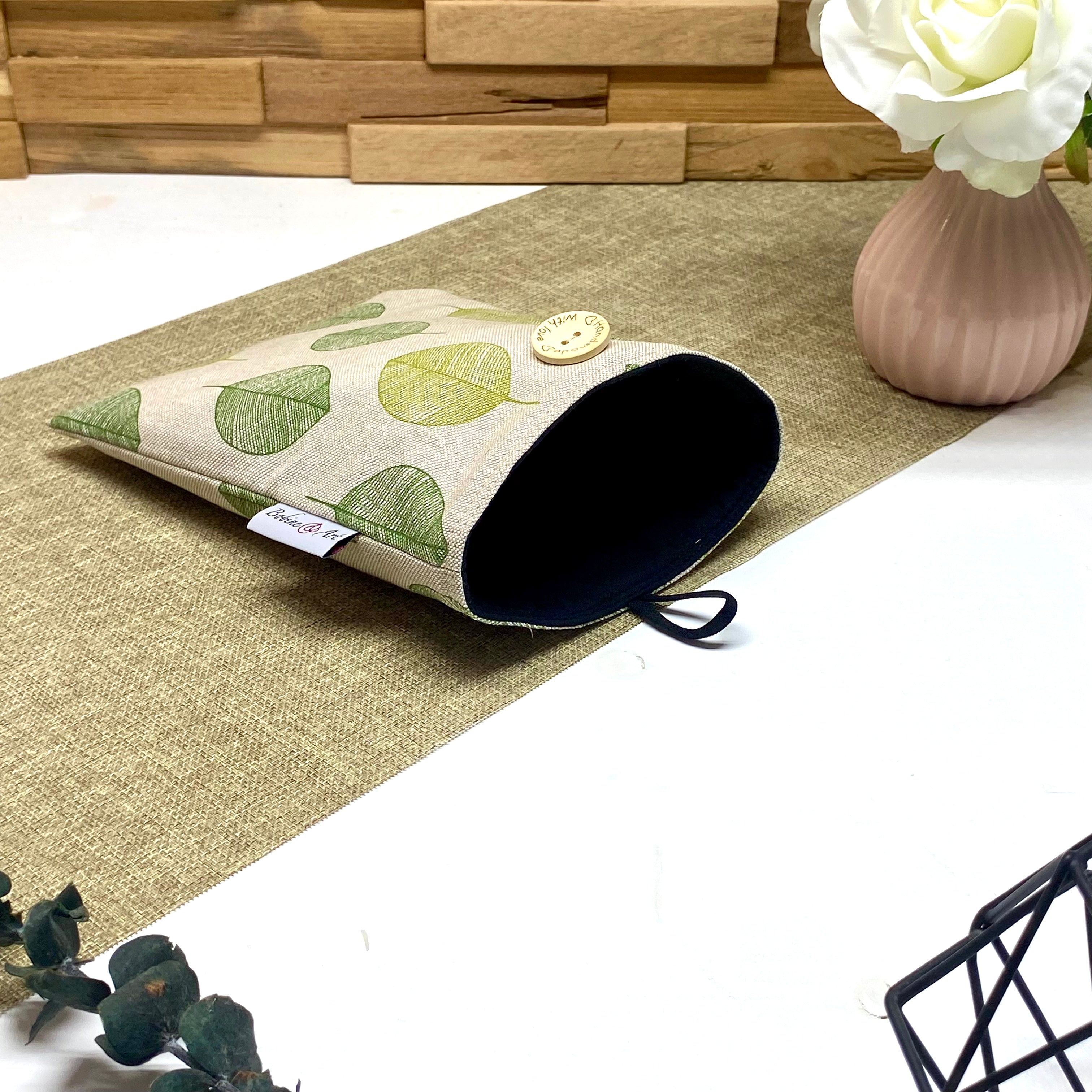 Pochette à livre de poche - Feuille verte
