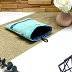 Pochette à livre de poche - Velours vert clair