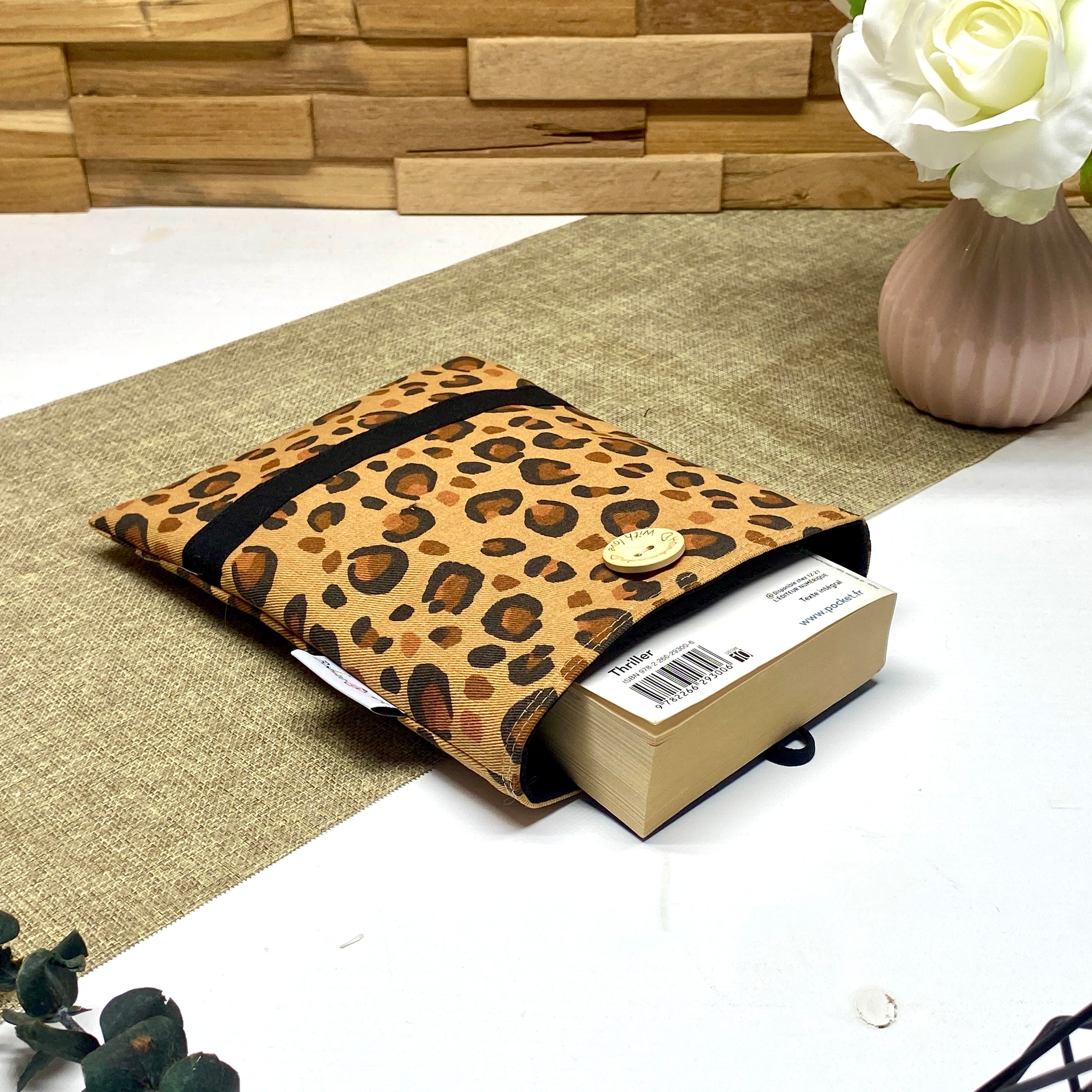 Pochette à livre de poche - Léopard
