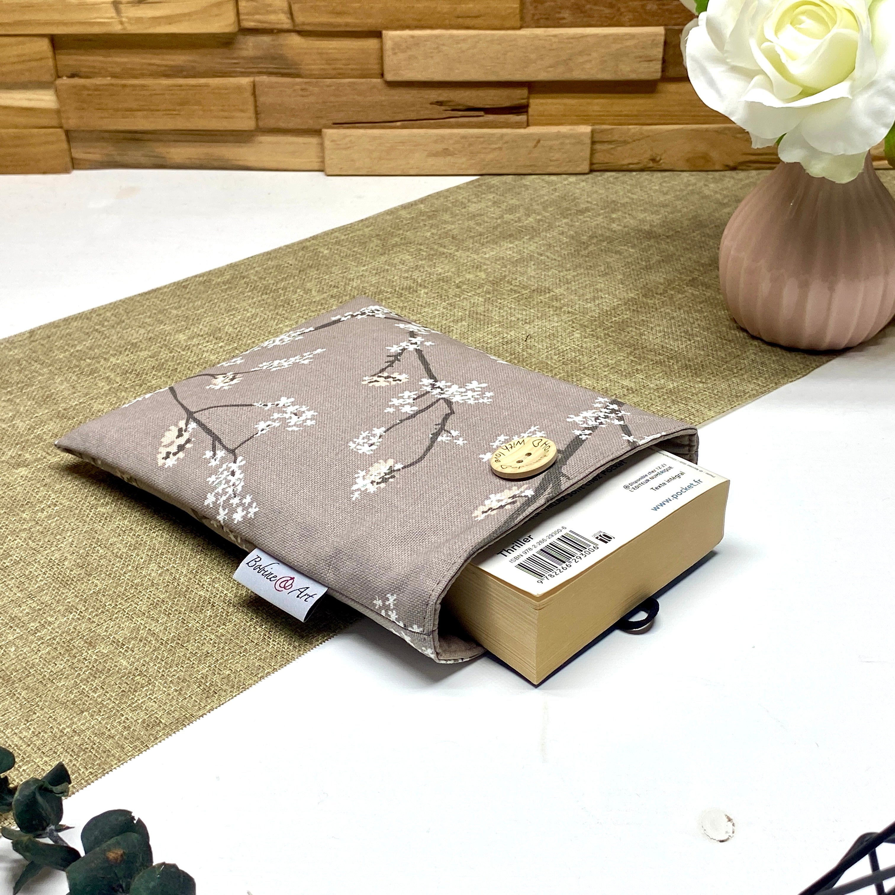 Pochette à livre de poche - Fleur japonaise
