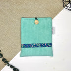 Pochette à livre de poche - Velours vert clair