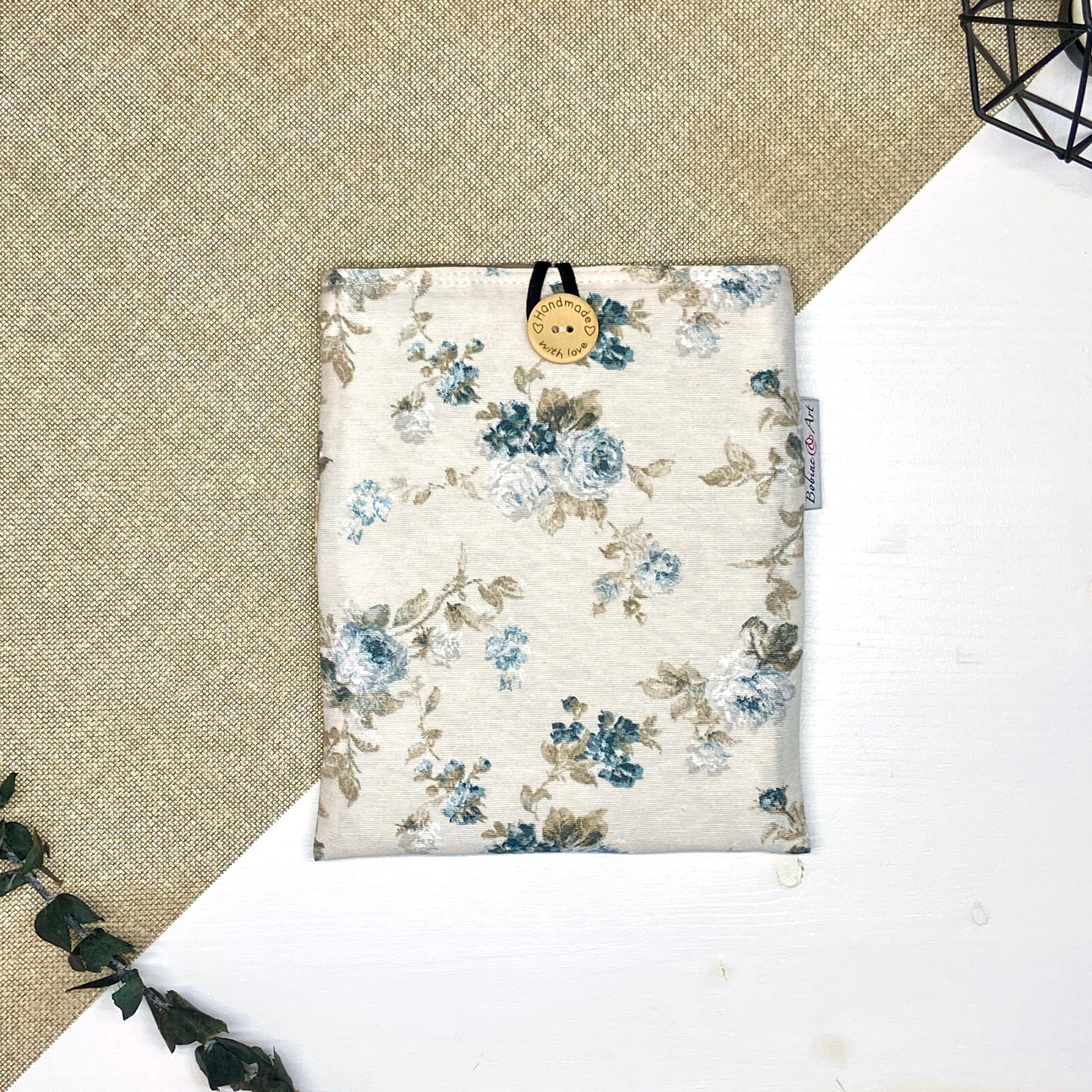 Pochette à livre de poche - Fleur bleue