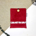 Pochette à livre de poche - Velours rouge