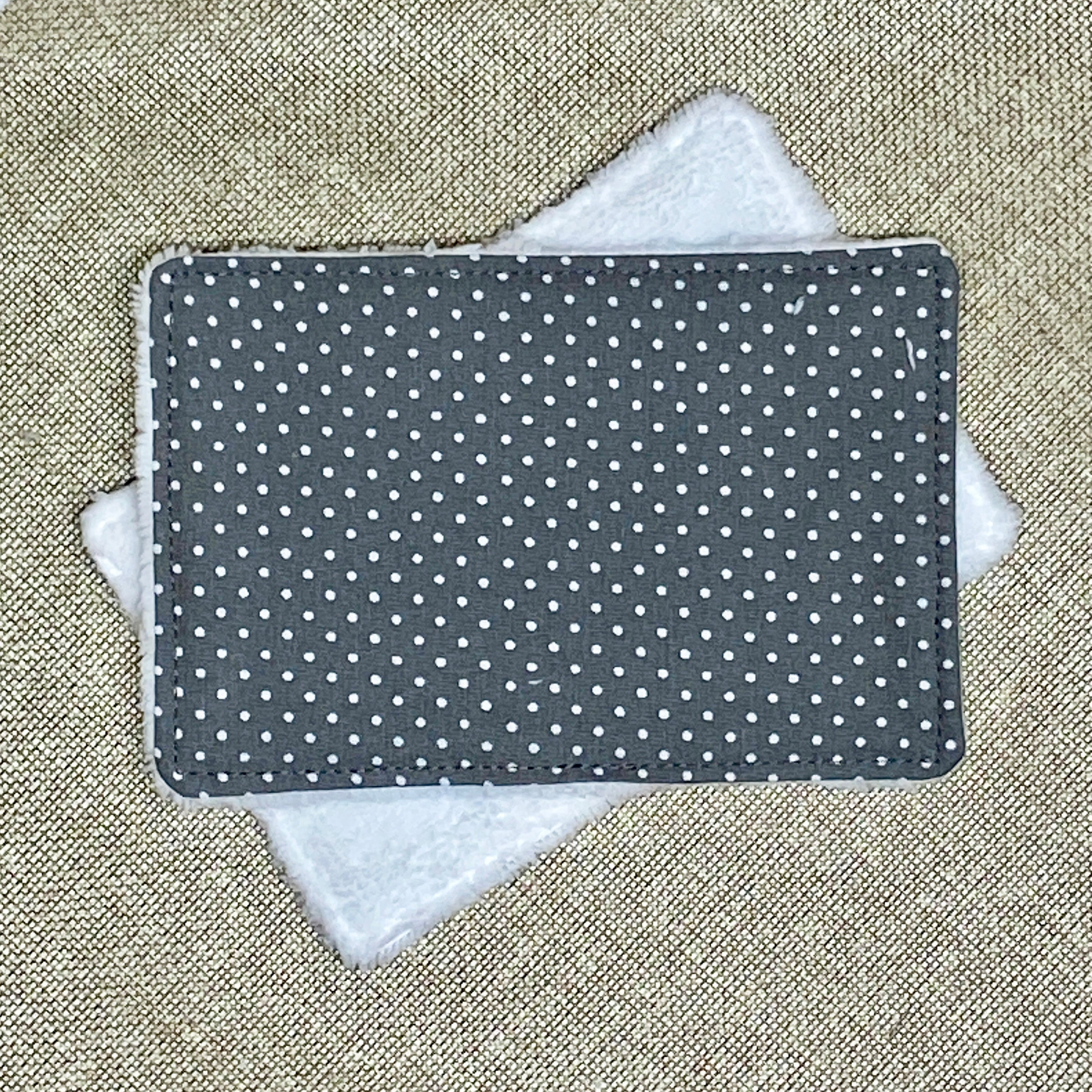 Lingette Bambou - Gris pois blancs