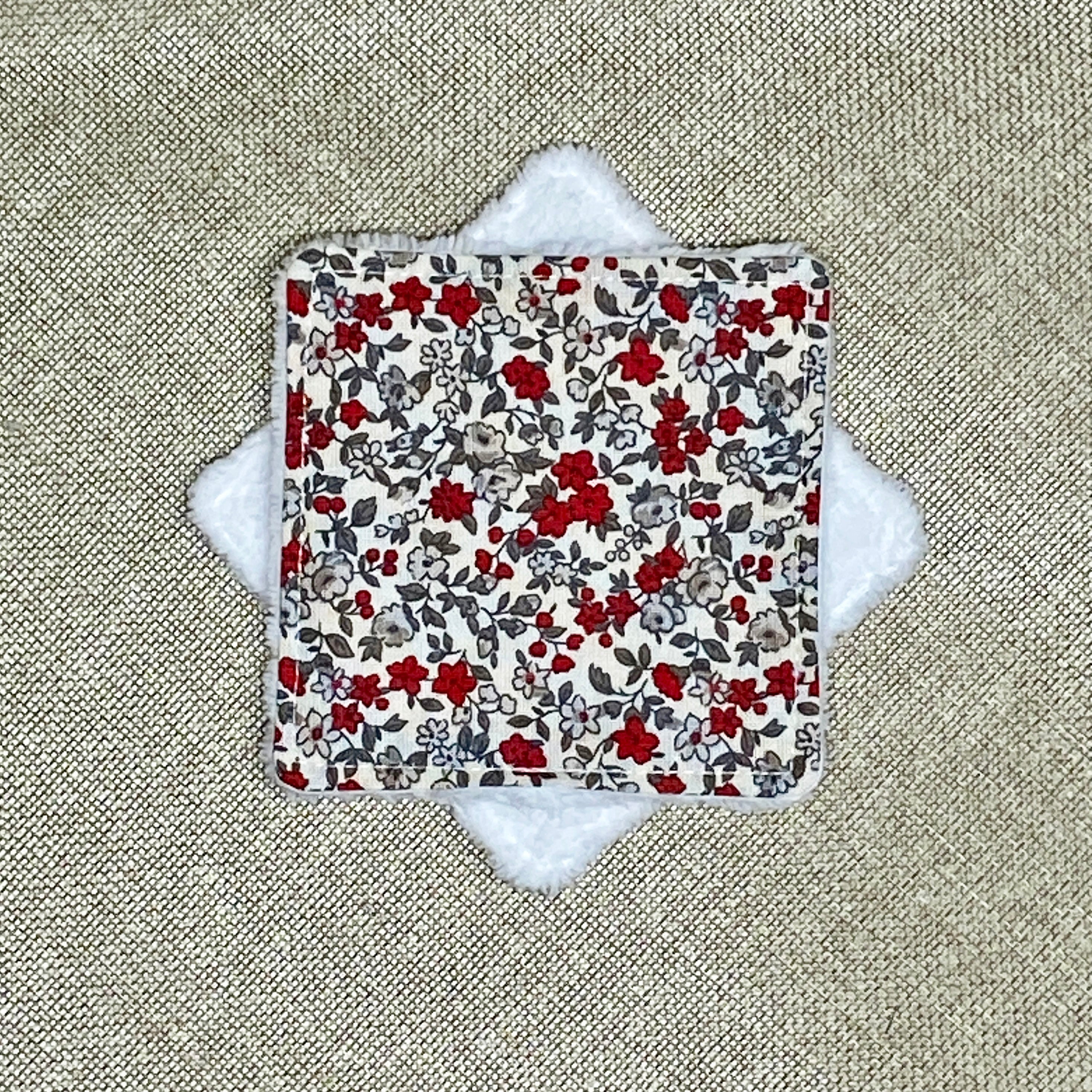 Lingette Bambou - Fleur rouge