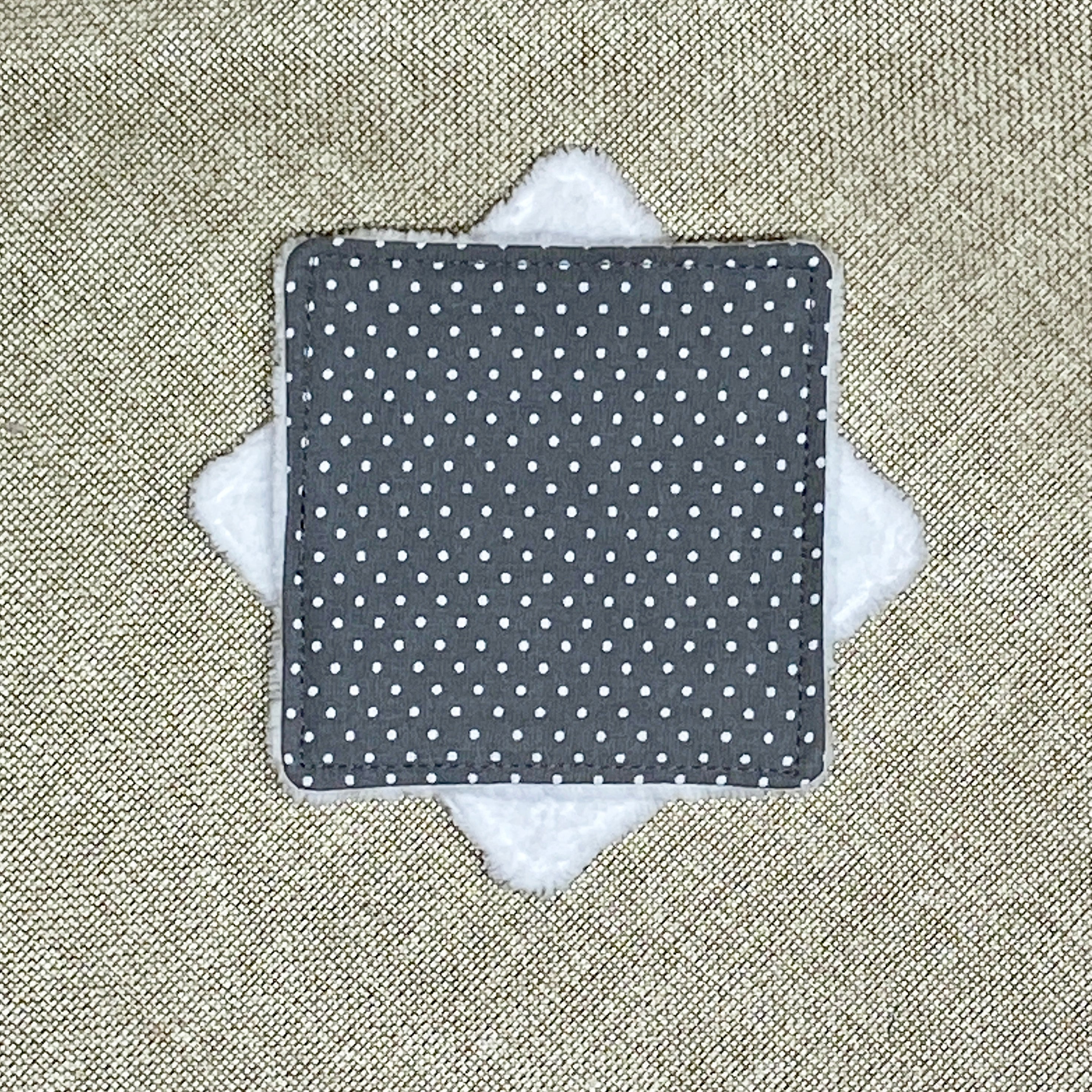 Lingette Bambou - Gris pois blancs