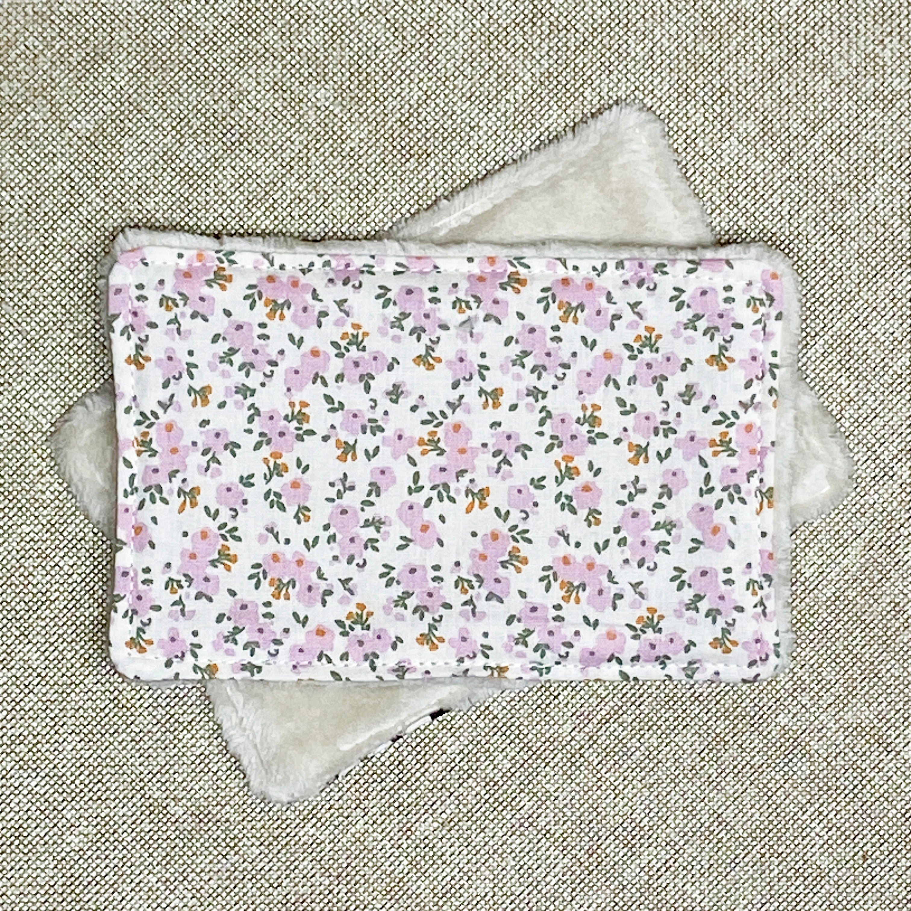 Lingette "Sans produit" - Fleur rose