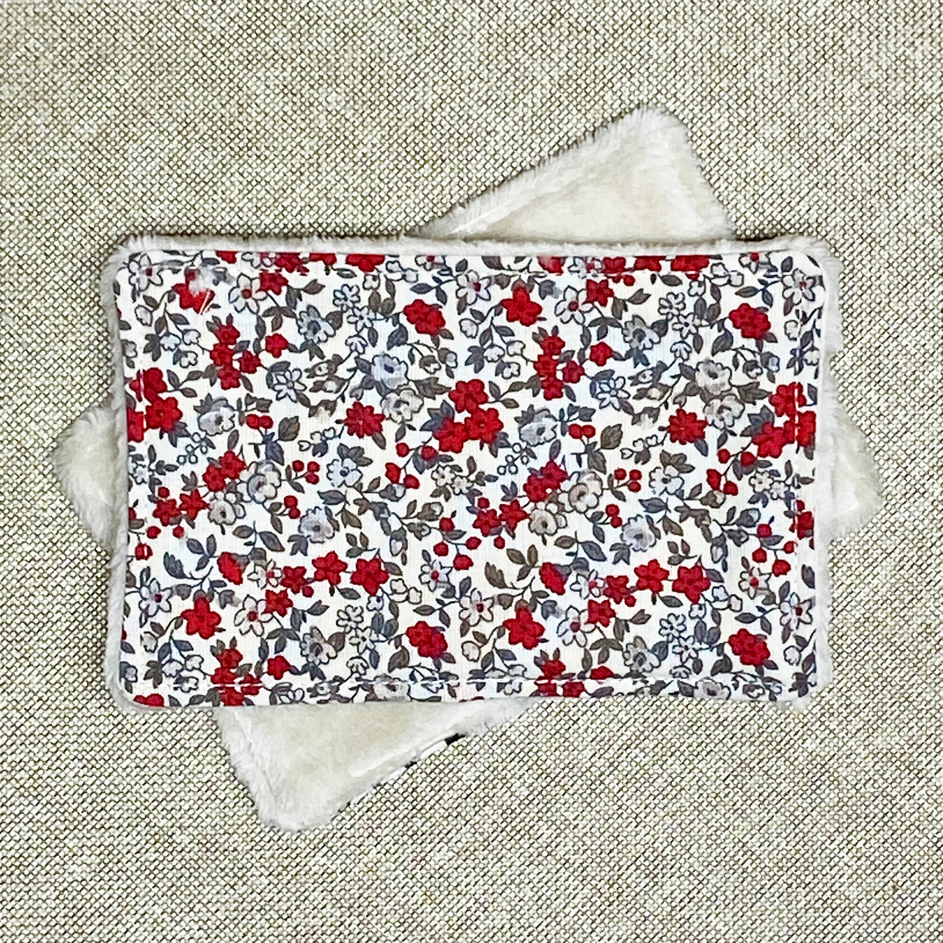 Lingette "Sans produit" - Fleur rouge