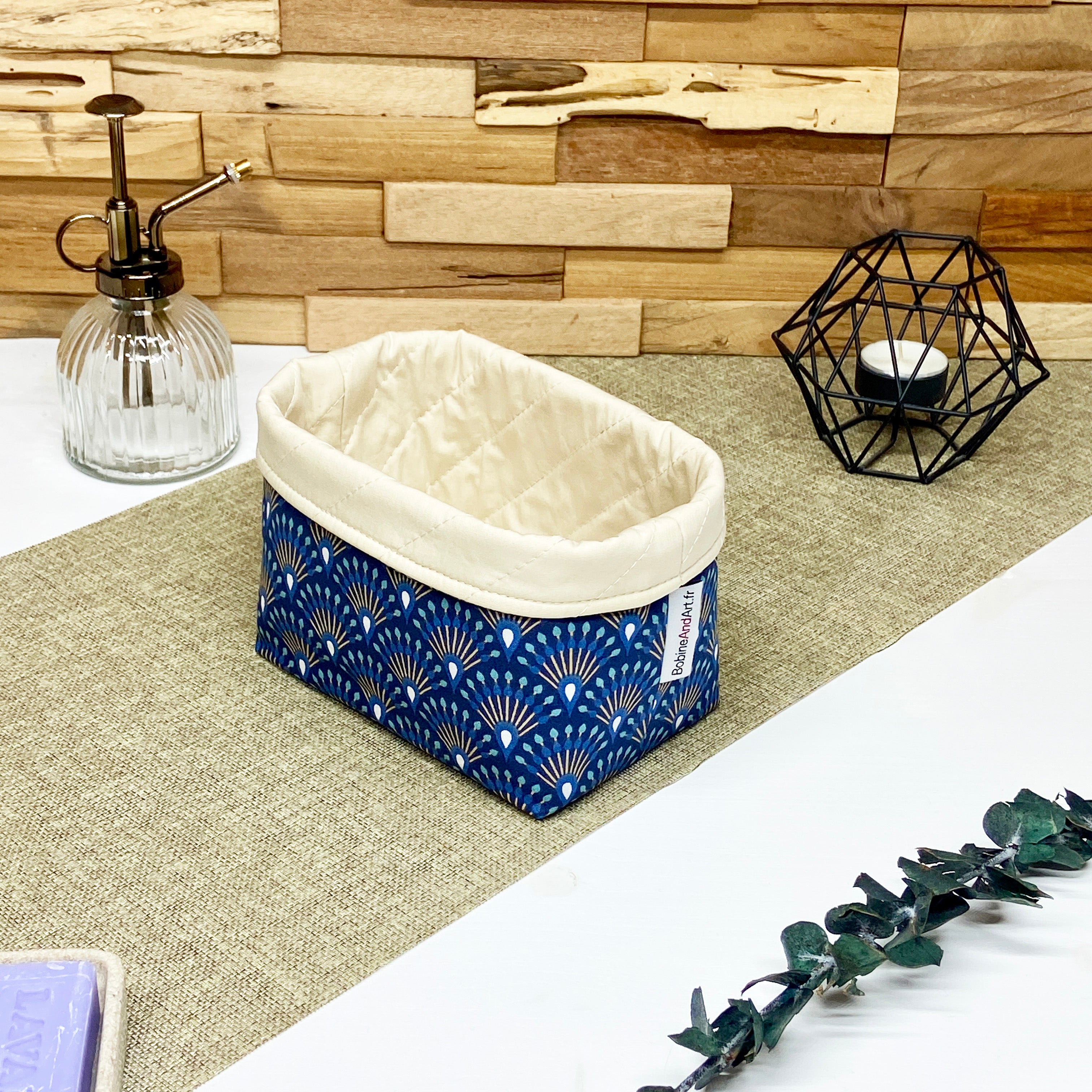 Panière - Paon bleu