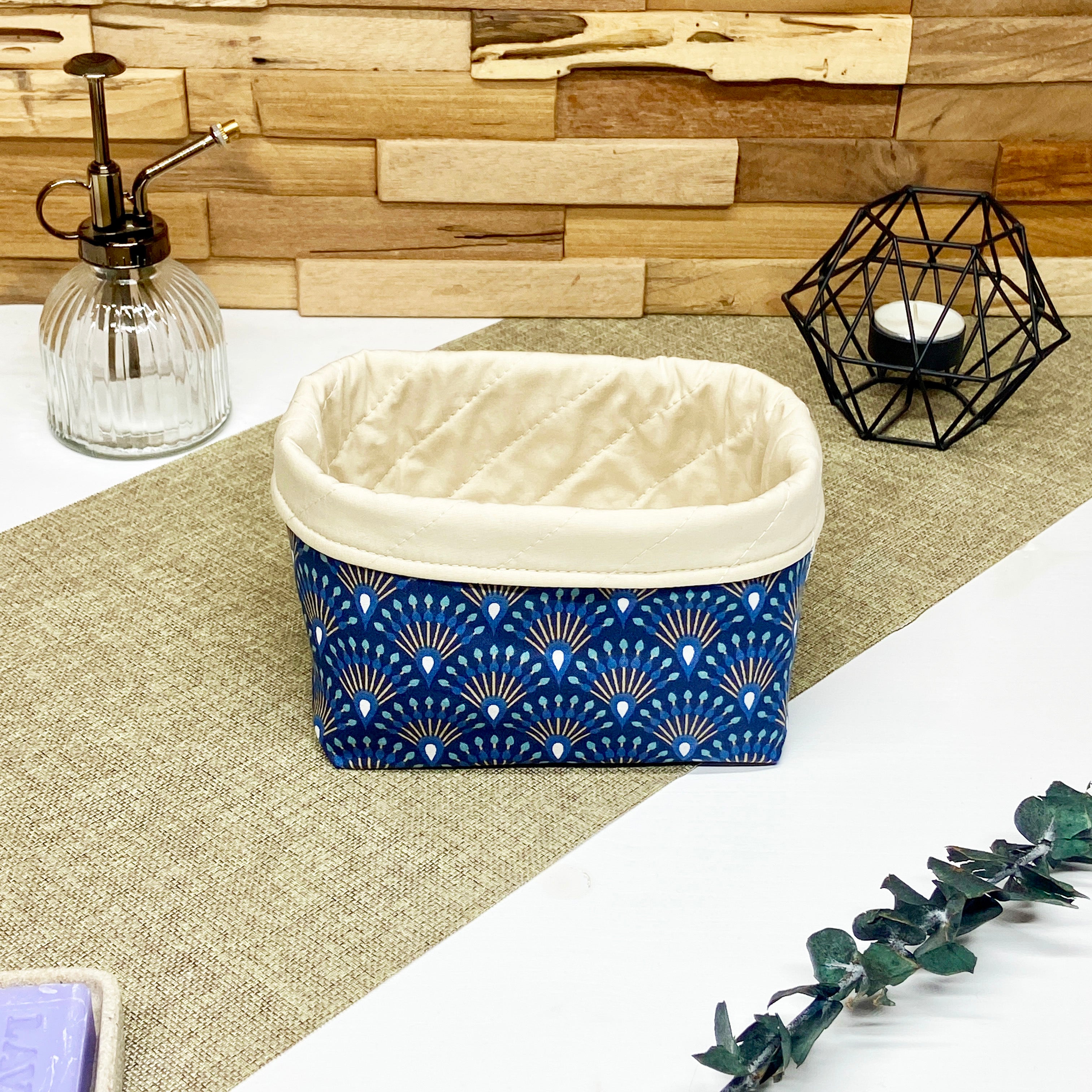 Panière - Paon bleu