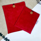 Pochette à livre - Velours rouge