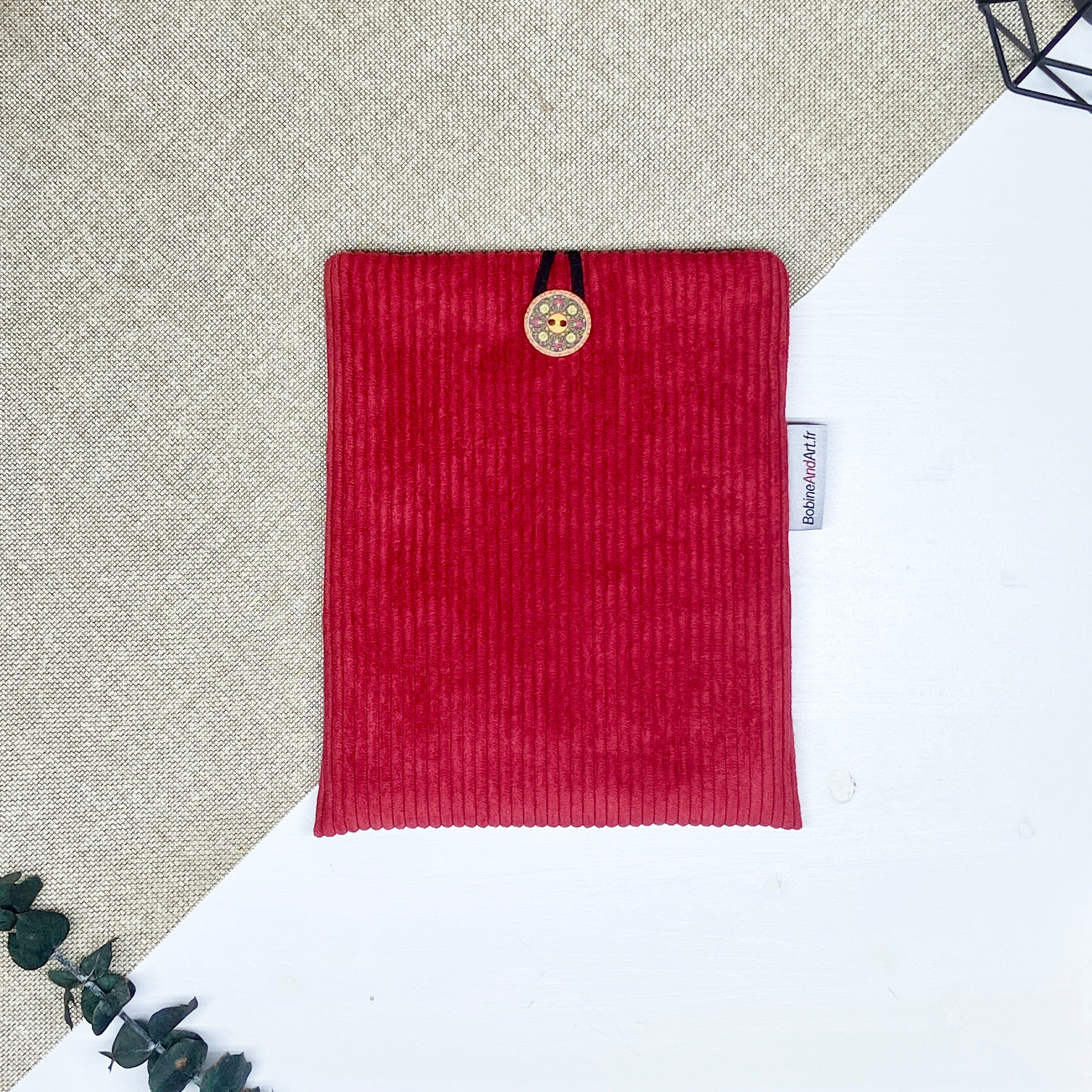 Pochette à livre - Velours rouge