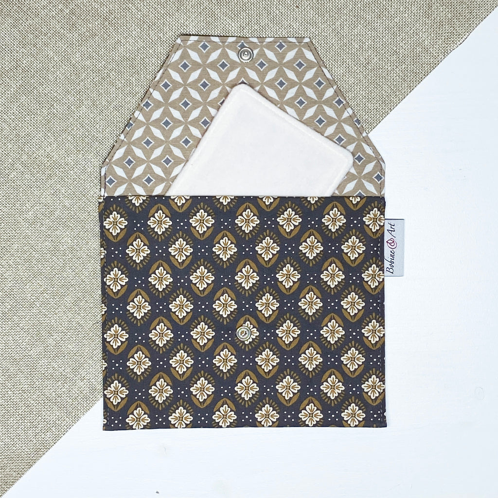 Pochette à lingette - Graphique noir