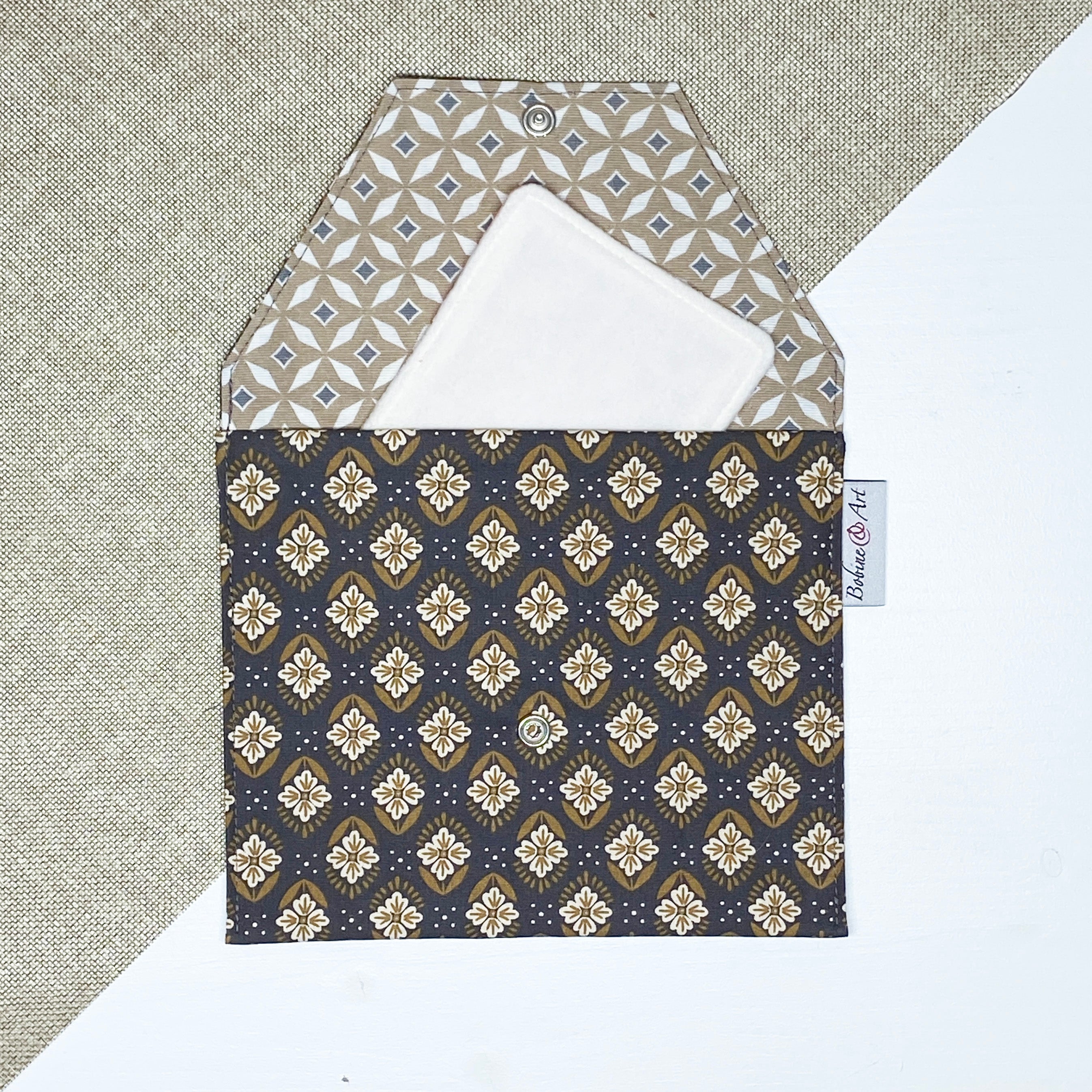 Pochette à lingette - Graphique noir