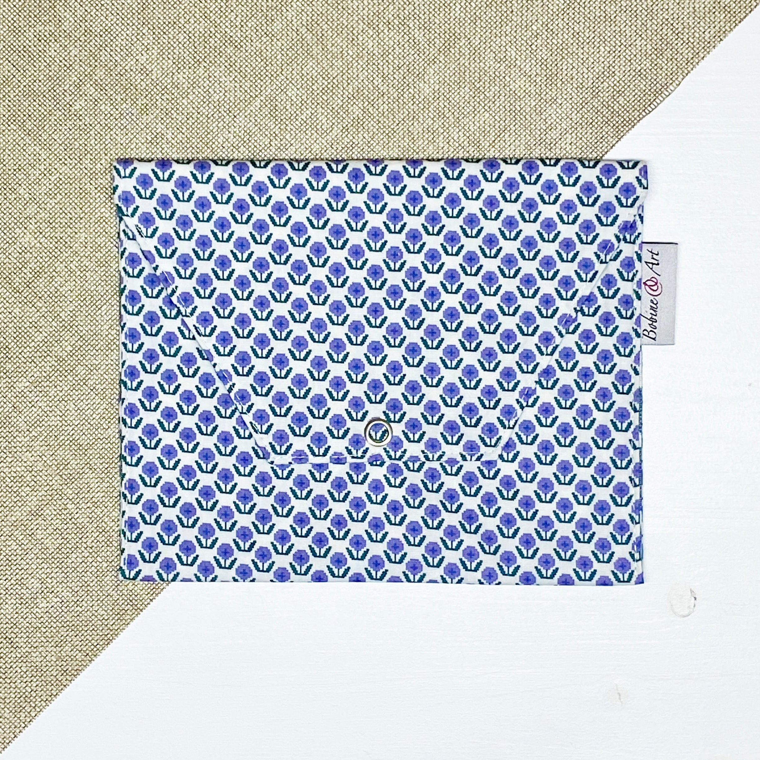 Pochette à lingette - Fleur pixel