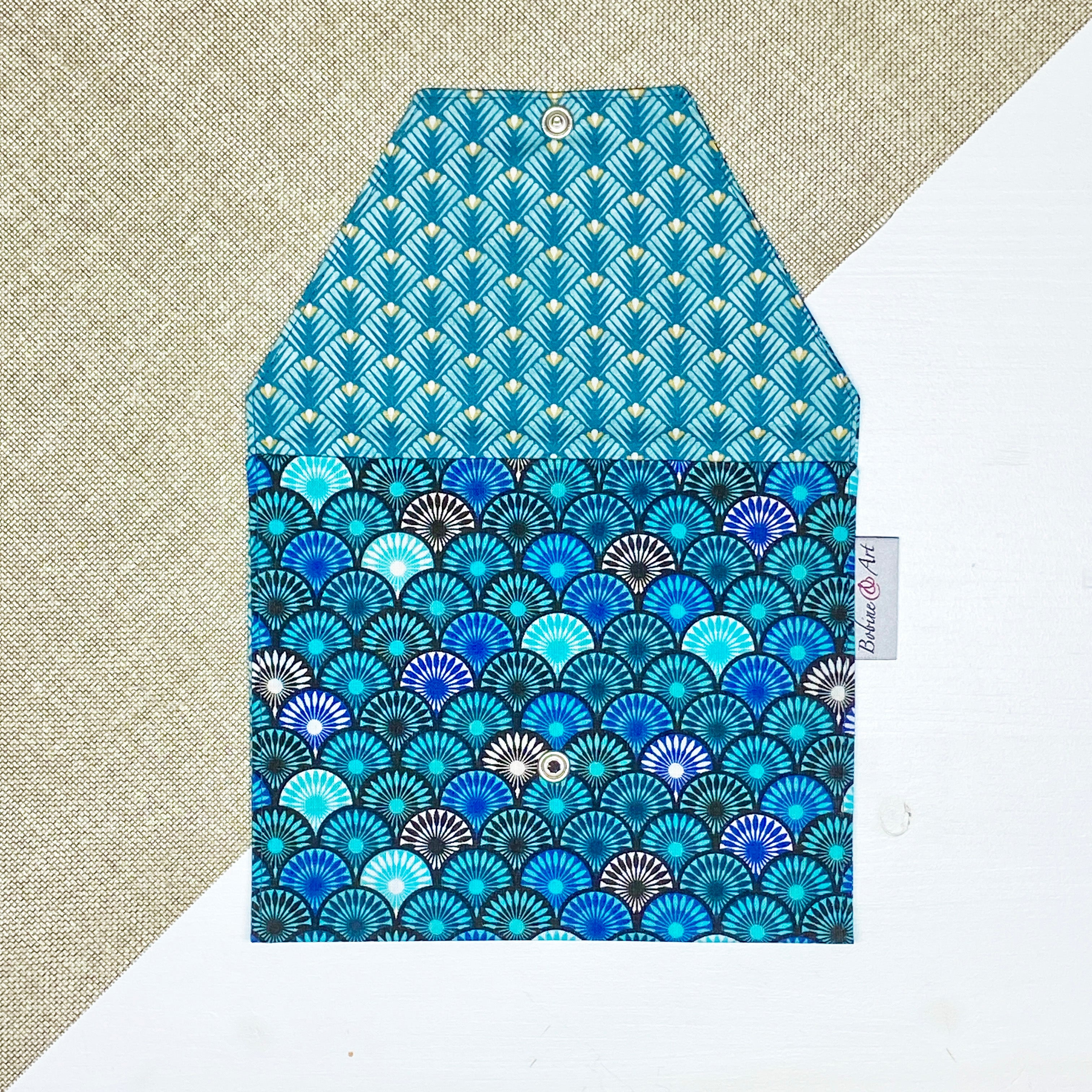 Pochette à lingette - Cercle bleu