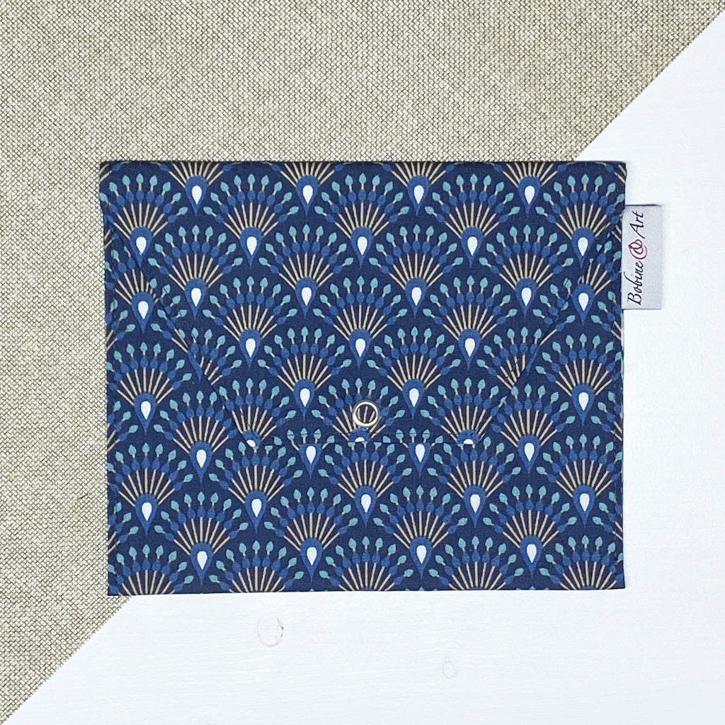 Pochette à lingette - Paon bleu