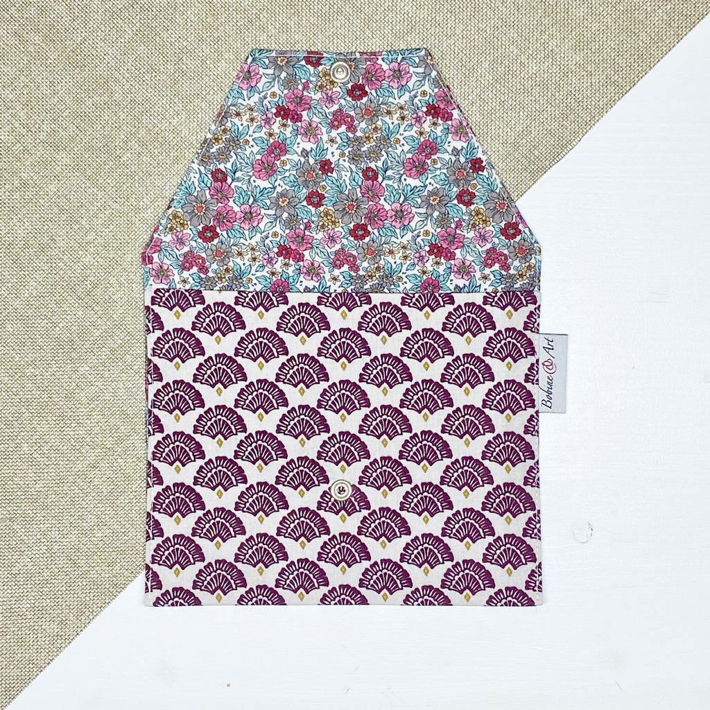 Pochette à lingette - Paon violet