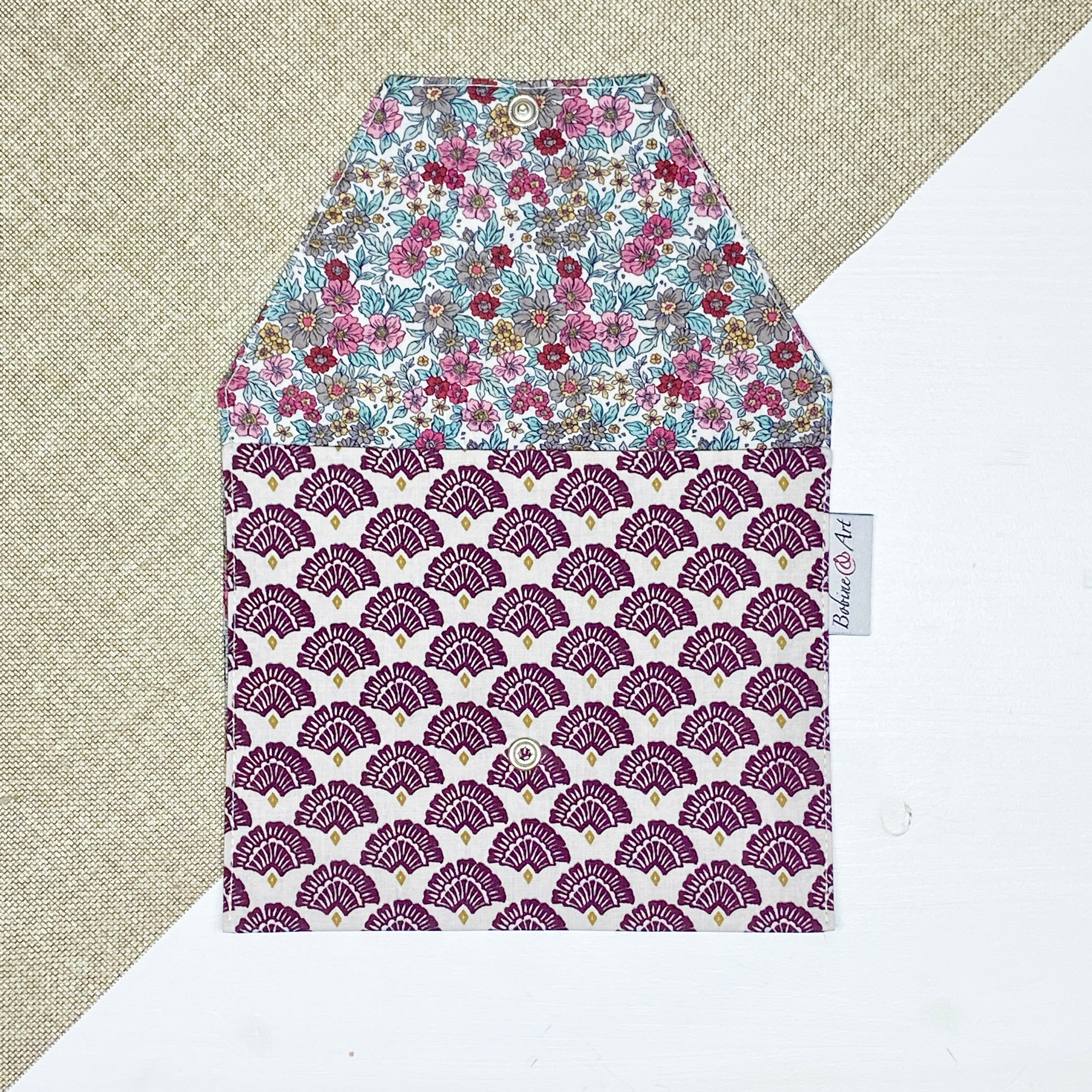 Pochette à lingette - Paon violet