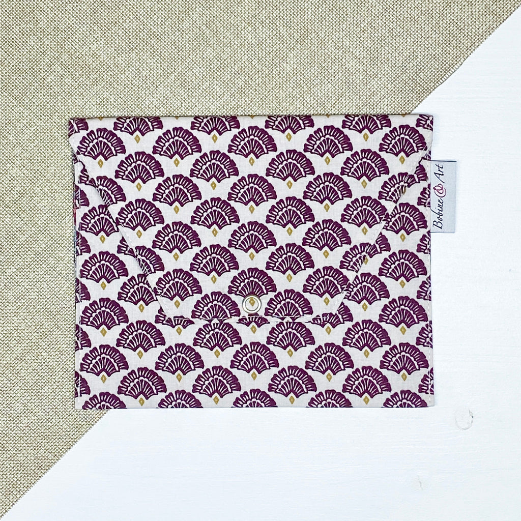 Pochette à lingette - Paon violet