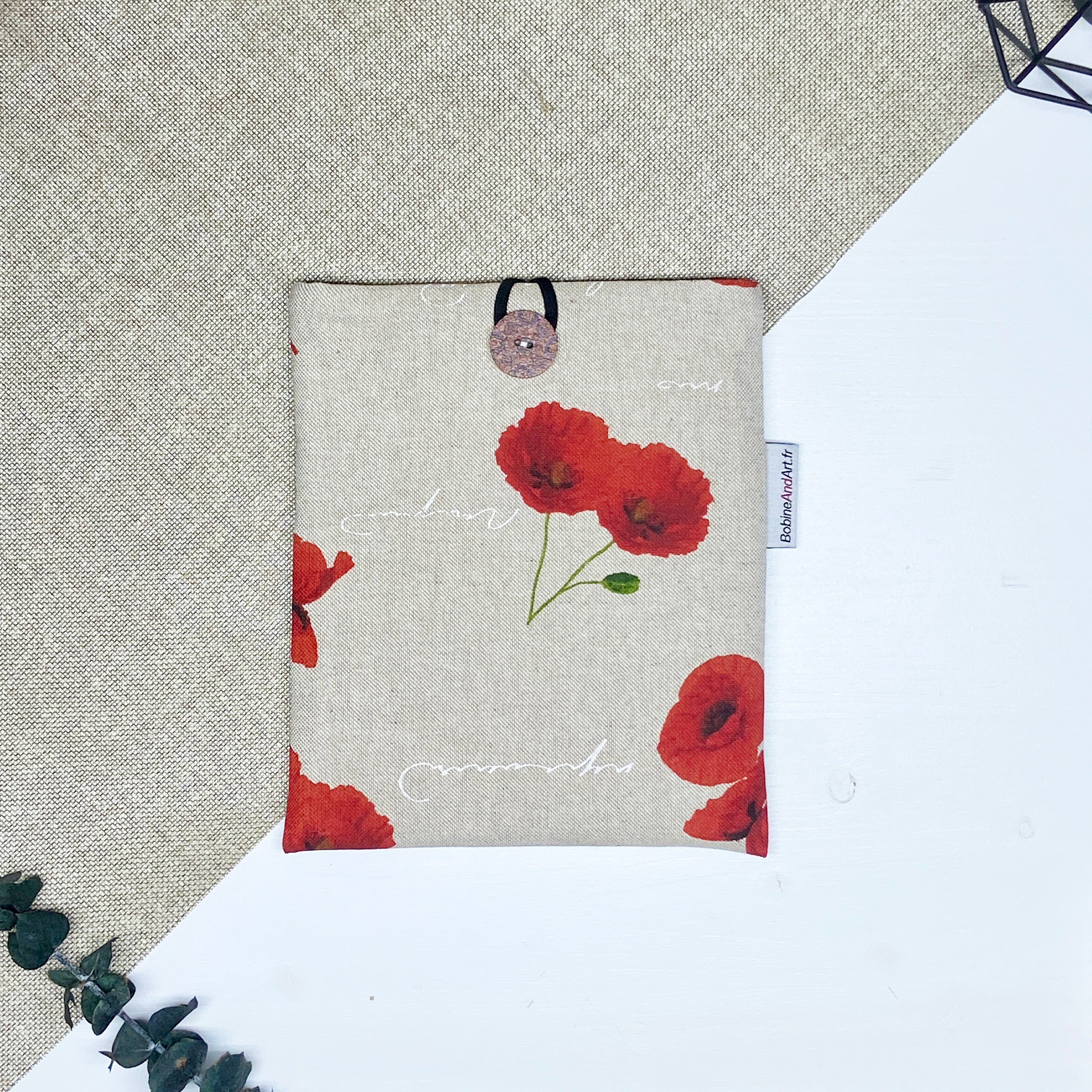 Pochette à livre - Coquelicot
