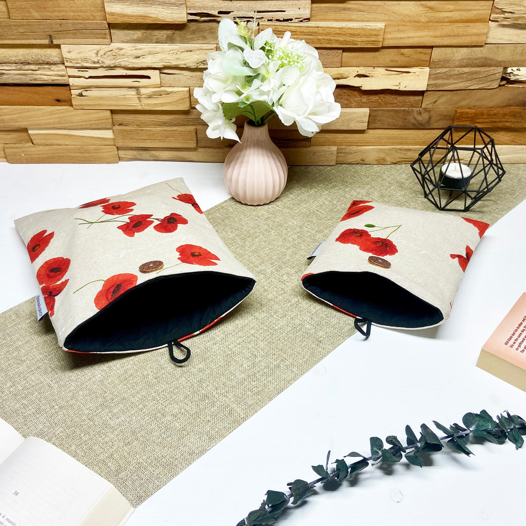 Pochette à livre - Coquelicot