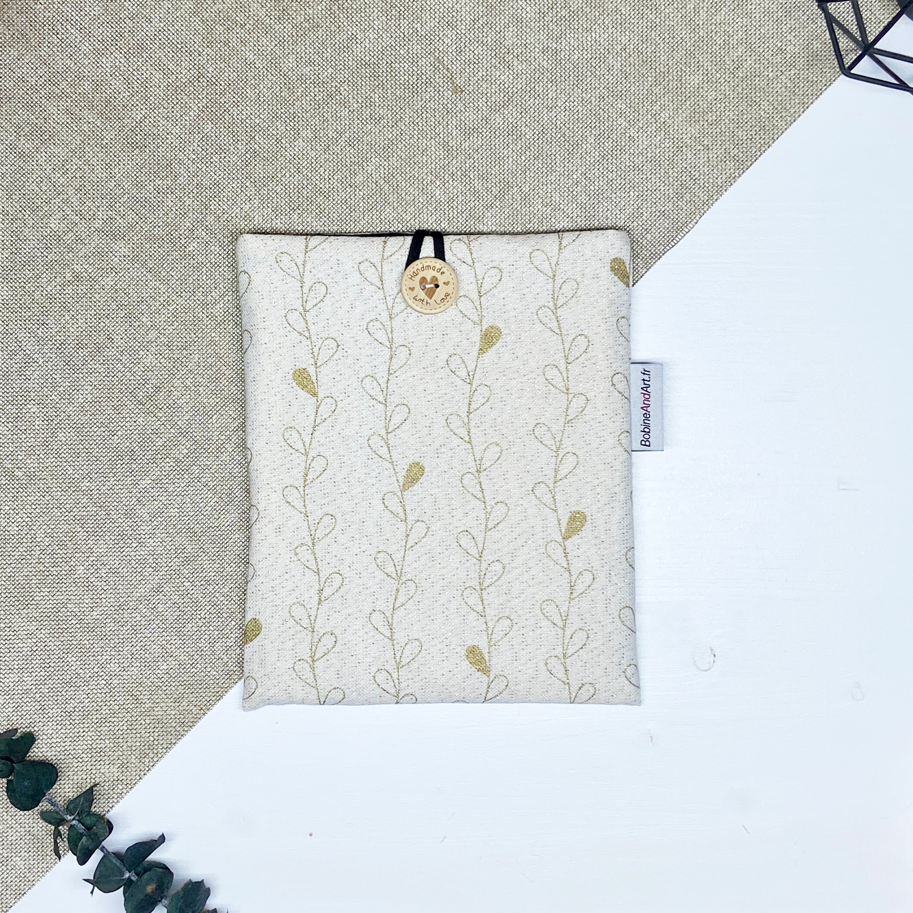 Pochette à livre - Feuille or