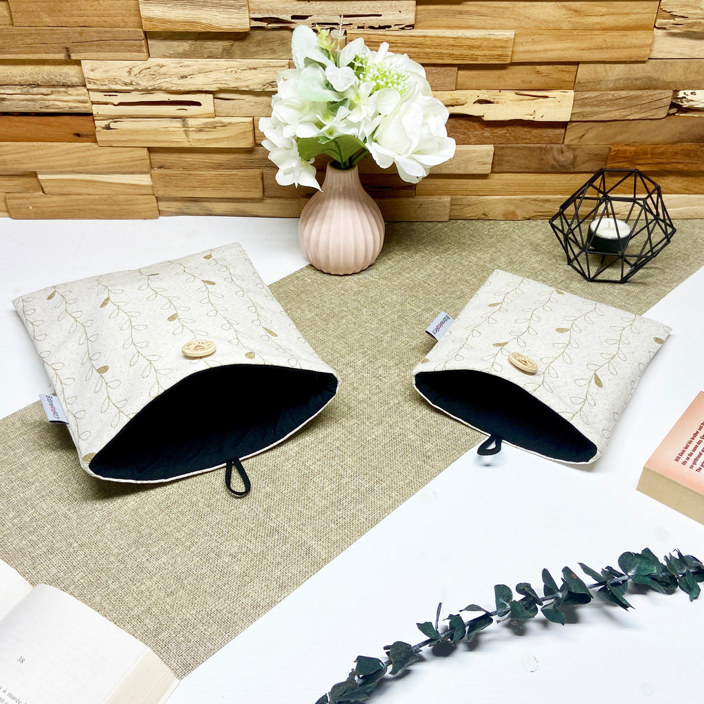 Pochette à livre - Feuille or