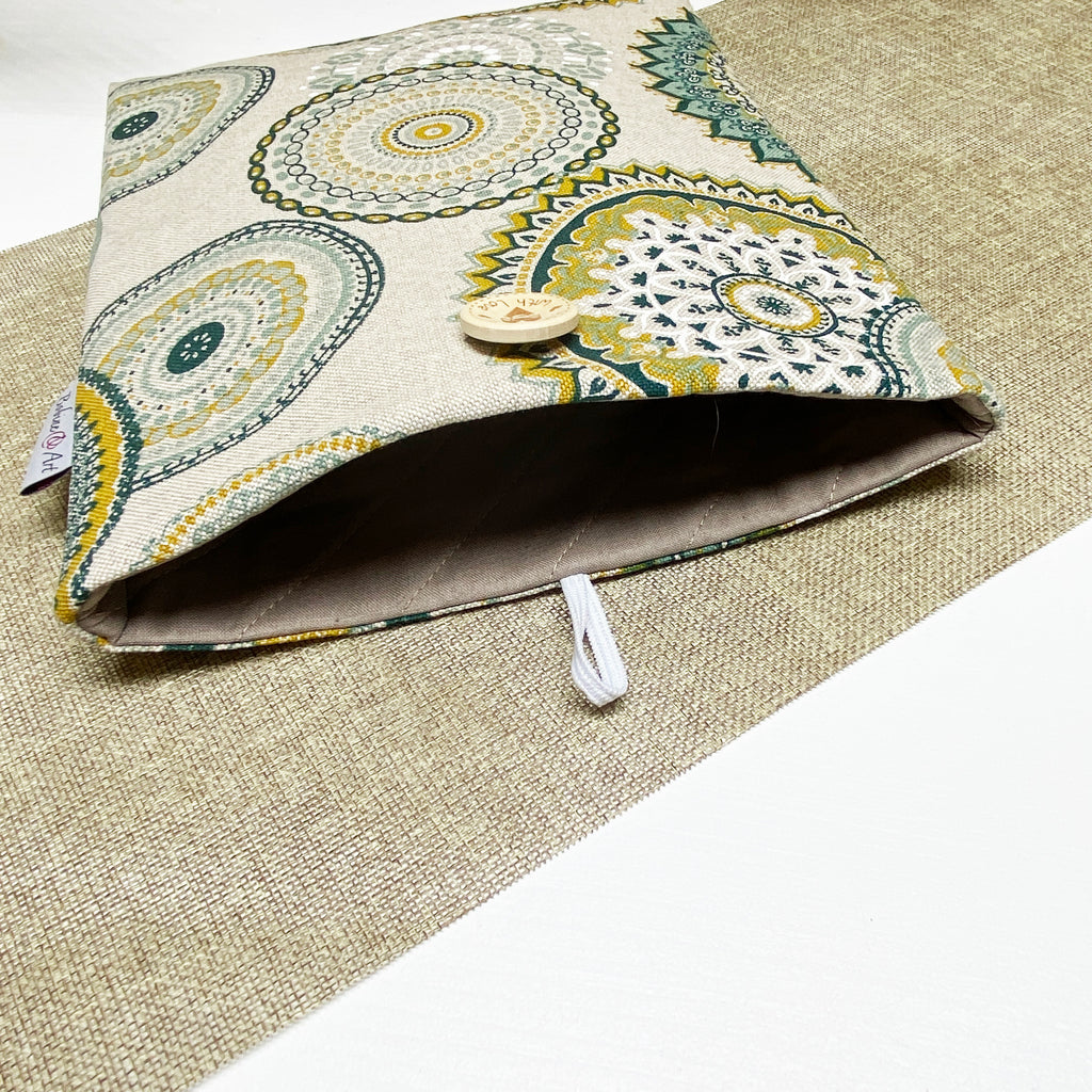 Pochette à livre - Mandala vert