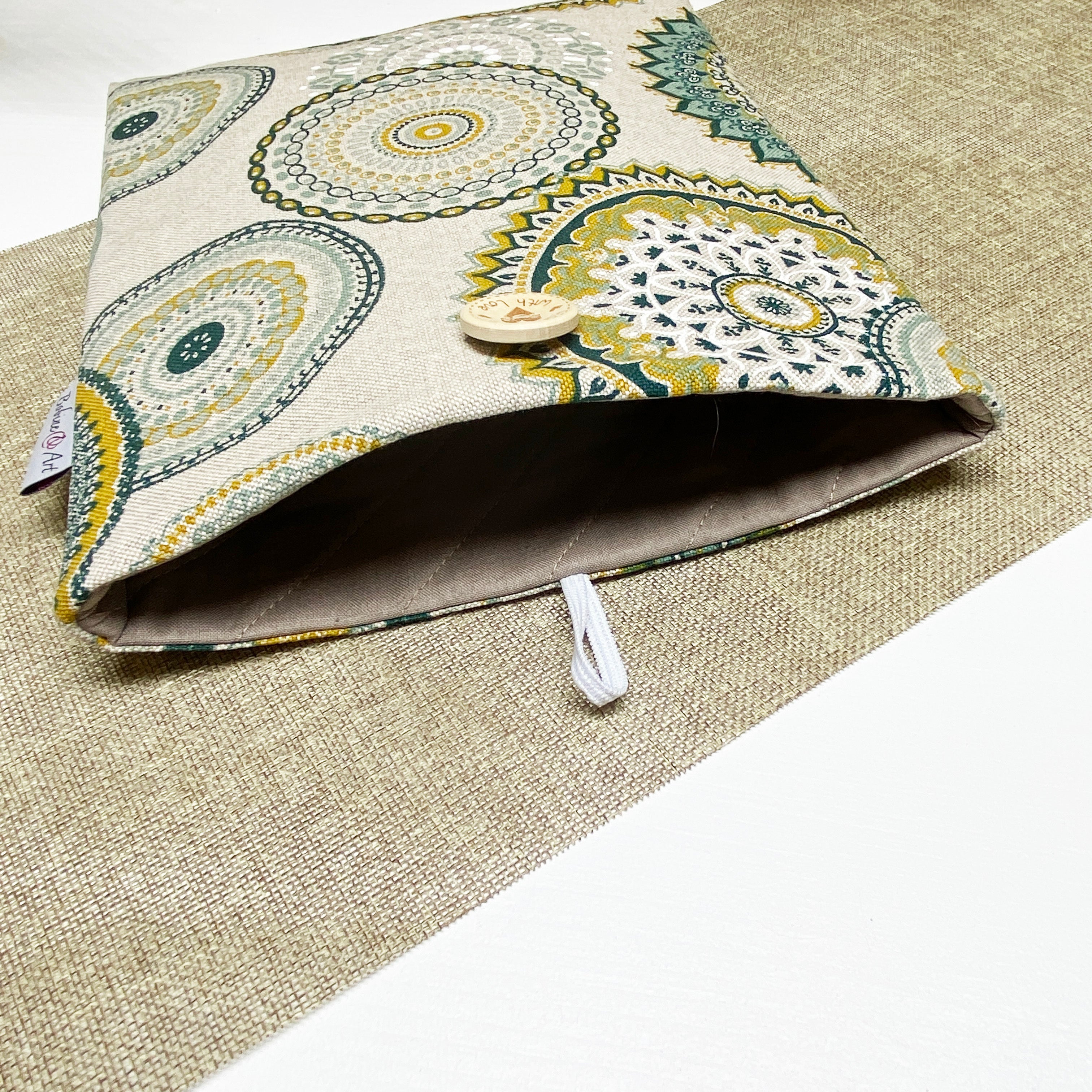 Pochette à livre - Mandala vert