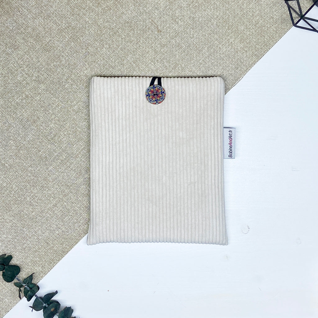 Pochette à livre - Velours ivoire
