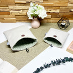 Pochette à livre - Velours ivoire