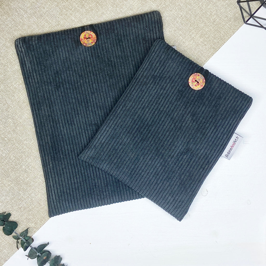 Pochette à livre - Velours noir