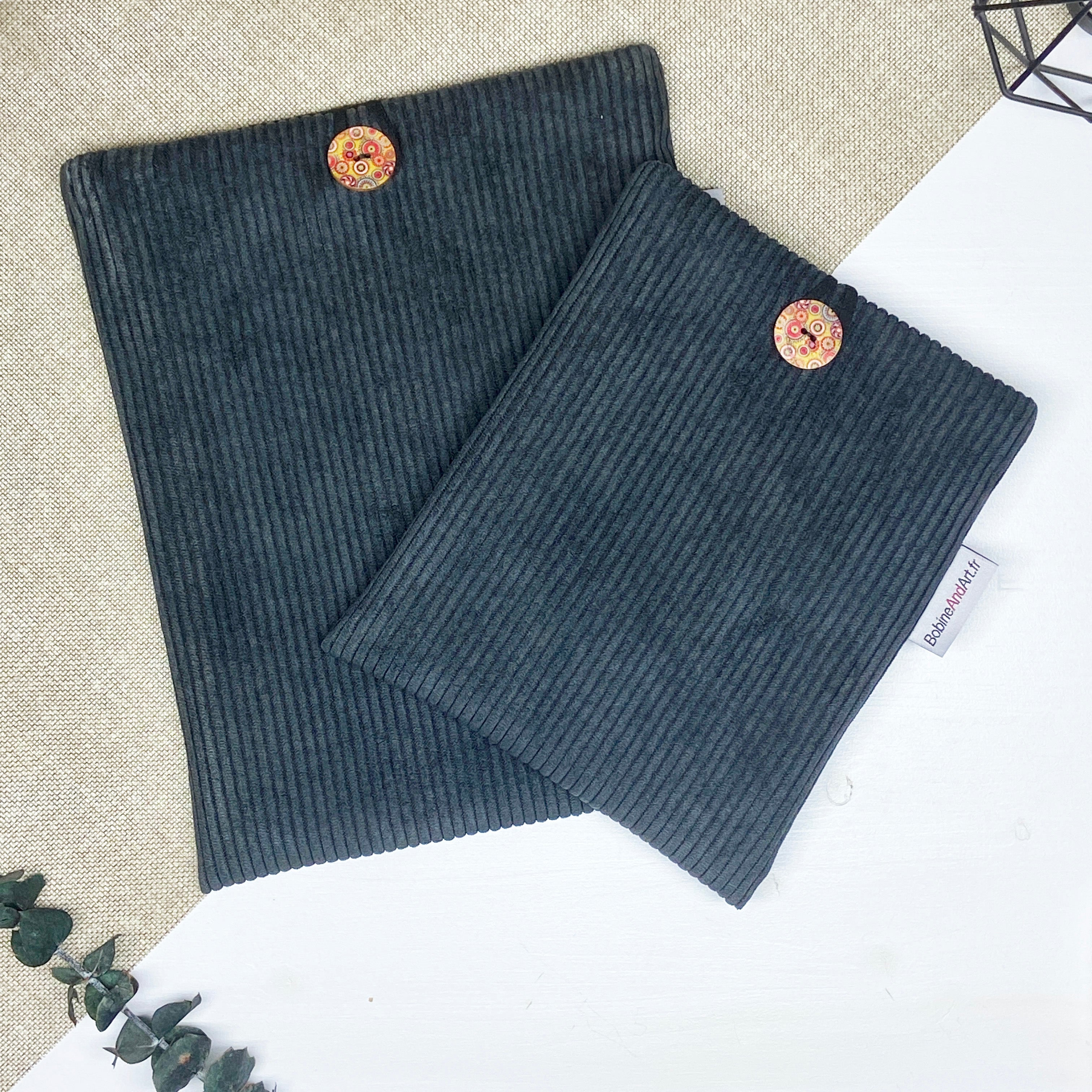 Pochette à livre - Velours noir