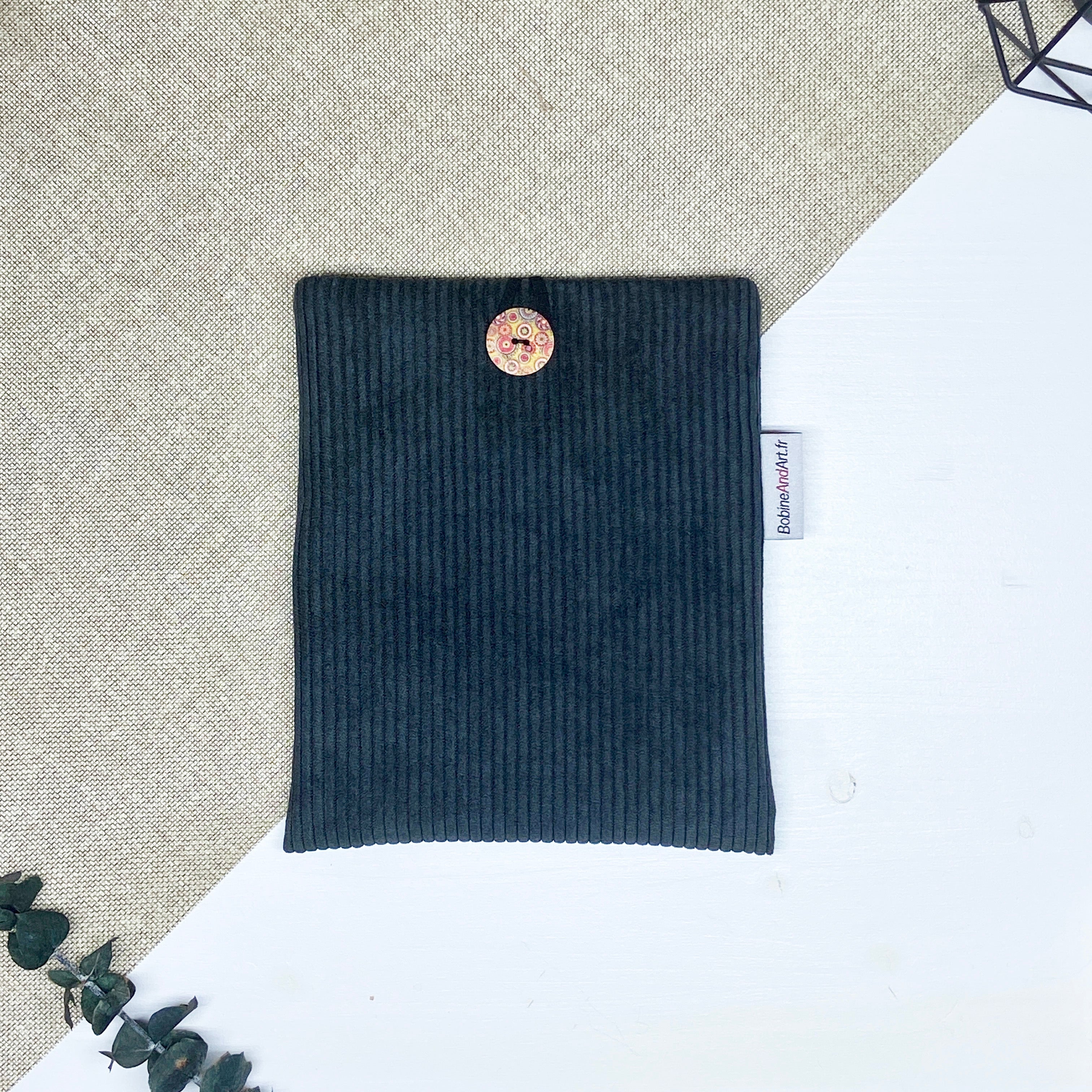 Pochette à livre - Velours noir