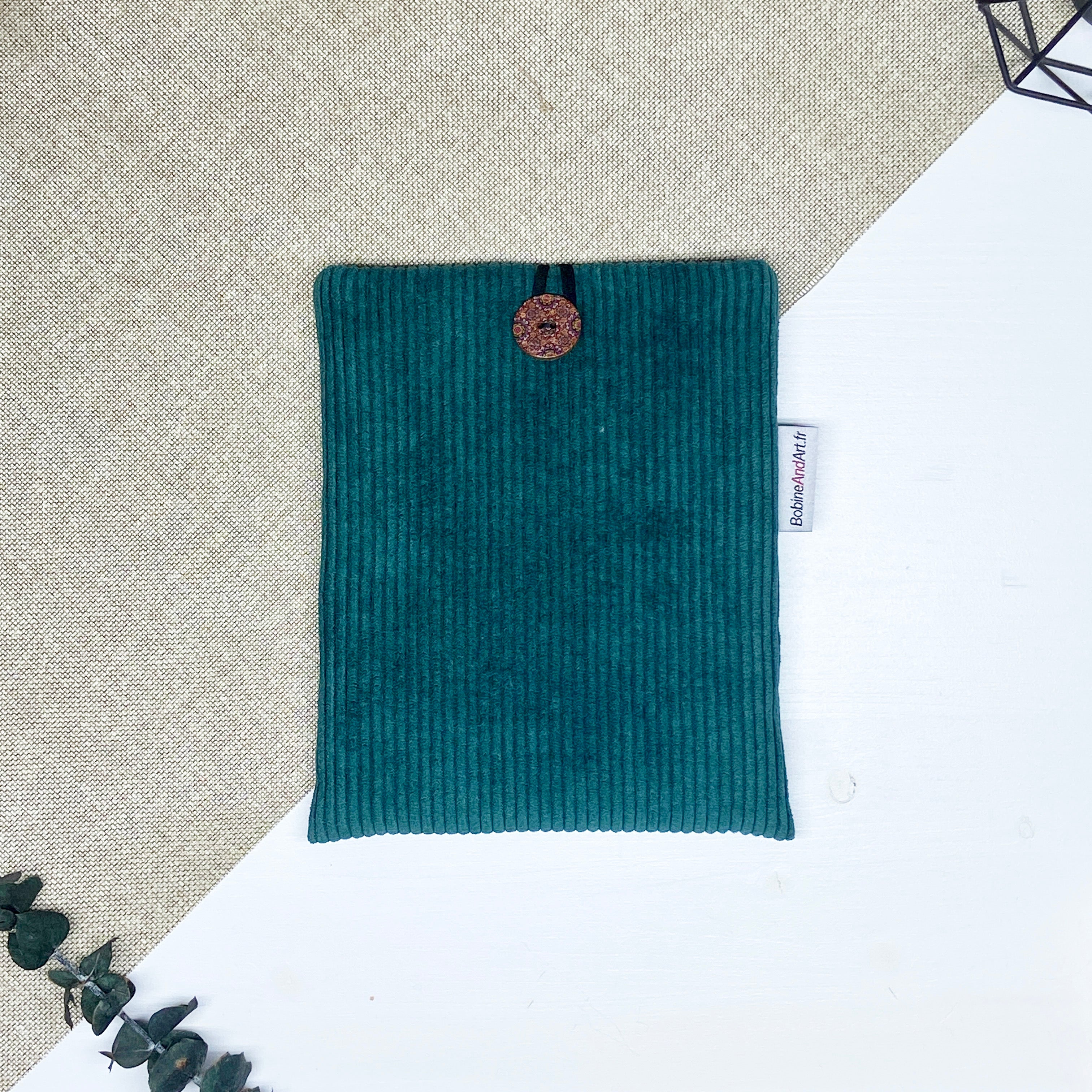 Pochette à livre - Velours vert foncé