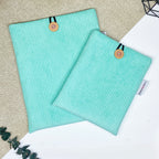 Pochette à livre - Velours vert clair